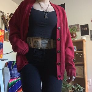 L.L. Bean Red Knit Sweater